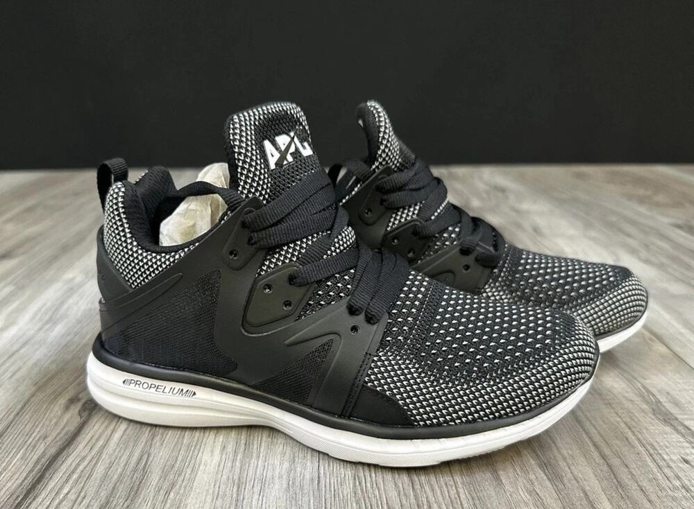 APL Ascend TechLoom Athletic Training Sneakers Black White Womens Size 6 NEW